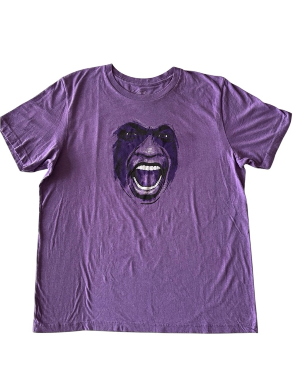 Mens XL Sotastick Purple John Randle Face Paint Minnesota Vikings Graphic Tshirt